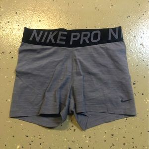 Grey Nike Pro Shorts